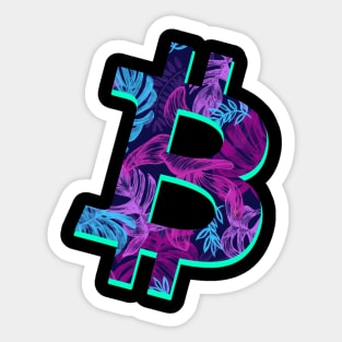 Bitcoin Summer Flower Sticker